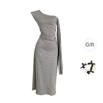 TURN UP Sleeveless Dress Women's Gray