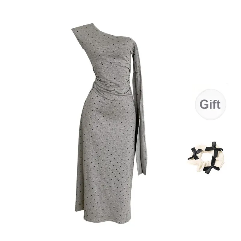 TURN UP Sleeveless Dress Women's Gray-0