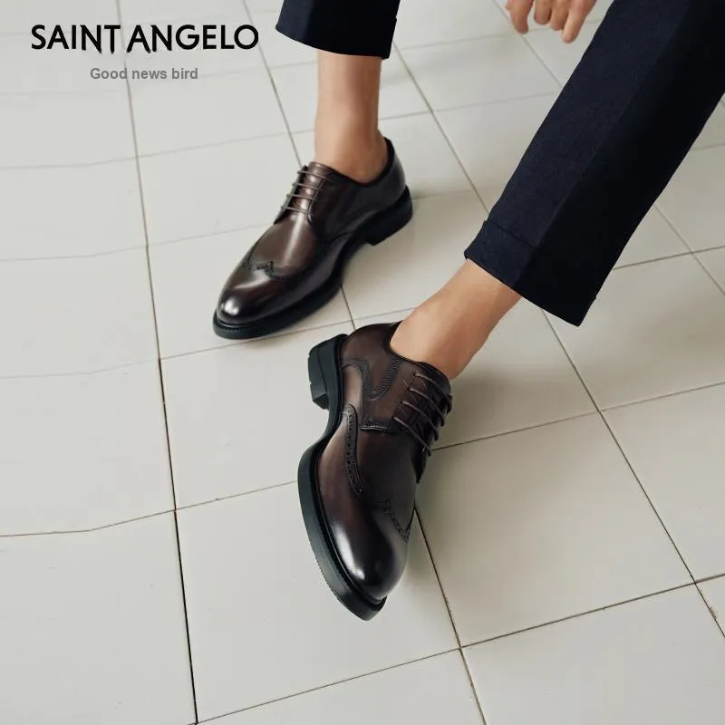 SAINT ANGELO Dress Shoes Men's Dark Coffee-4