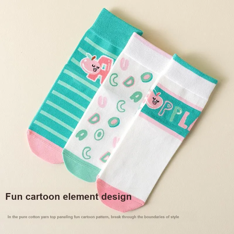 MIIOW Mid Calf Socks Unisex 3 Pack-2