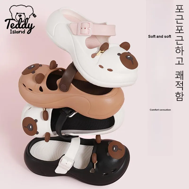 TEDDY ISLAND Beach Cute Clogs Slip Resistant Slippers For Women's-11