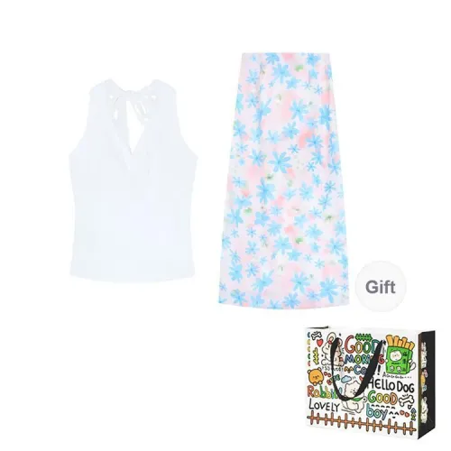 OURUOKE Two Piece Skirt Sets Women's