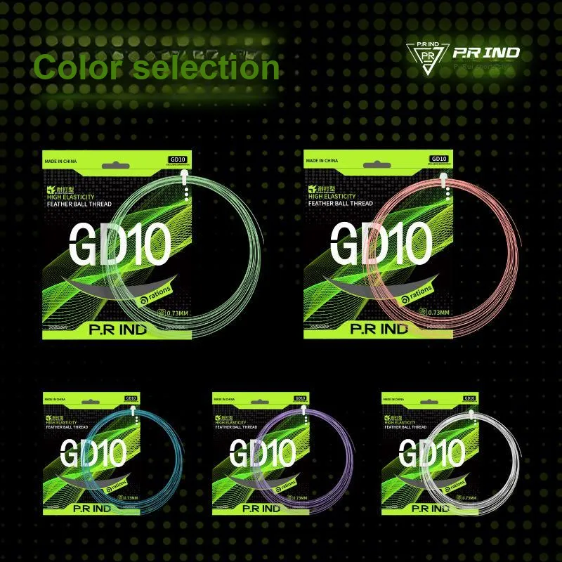 P.R IND Stretch Durable, Both Features Badminton Racket Strings Taro Purple Nylon Thread+Composite Yarn Unisex-4