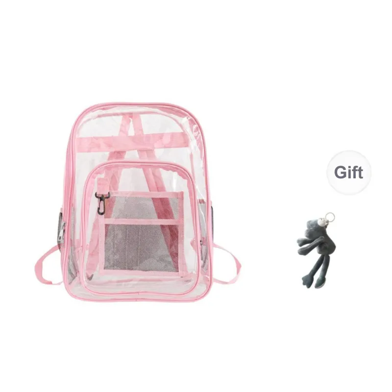KAMLUI PVC Polyvinyl Chloride Backpack Unisex Gray/Black/Pink/Purple/Blue-7