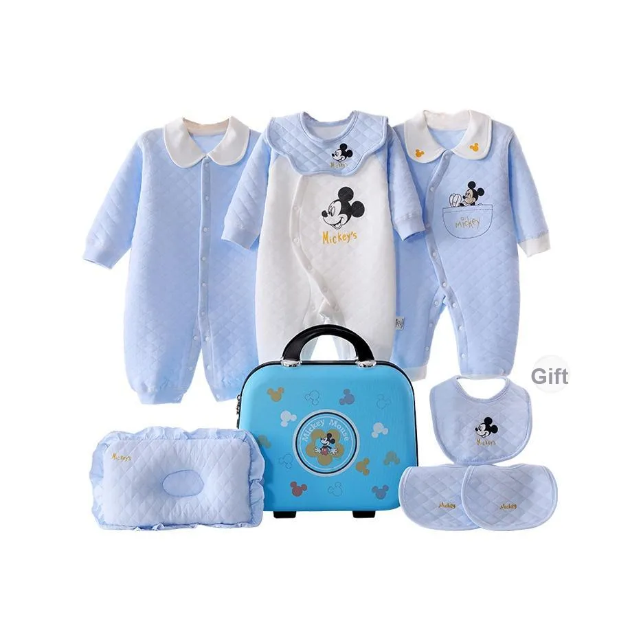 Disney Малыш Подарочная коробка Микки маус Синий Новорожденный и Детский сад