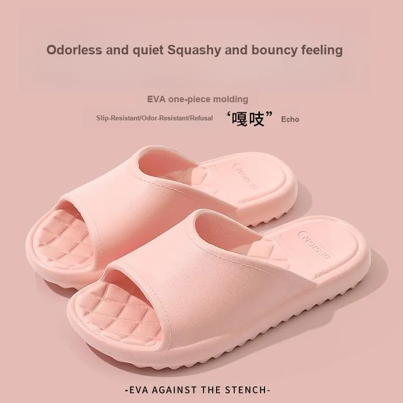 Foot Recreation Diamond Pattern Slip Resistant Comfortable Quiet EVA Minimalist Style All Season Home Slippers-25
