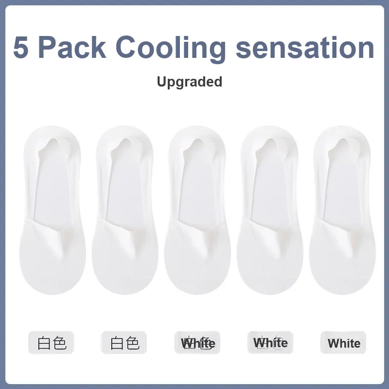 H YXIANG No Show Socks Unisex 5 Pack-19