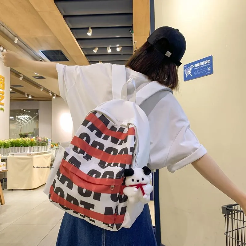 Vack Nylon Backpack Regular Unisex Red/Green/Blue/Pink-1