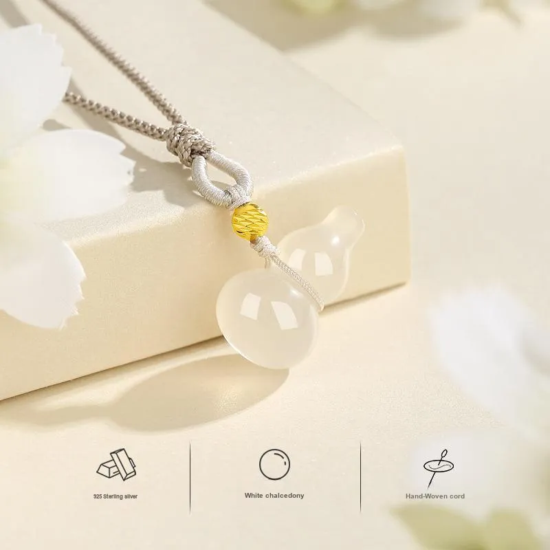 Suddenly Lucky Chalcedony Necklaces Women's-4
