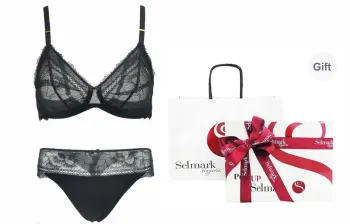 Selmark Underwear Set Women's Gift Box Set Black
