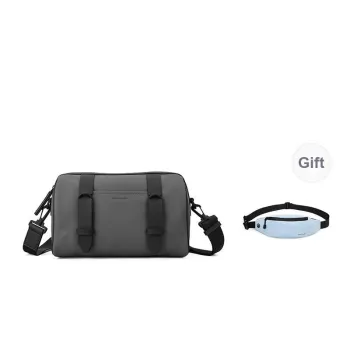 PIERRE CARDIN Cow Leather Crossbody Bag, Shoulder Bag Men's Gray