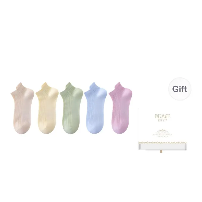 XIA.WA.ZHI.XIU Ankle Socks Women's Box 5 Pack-14