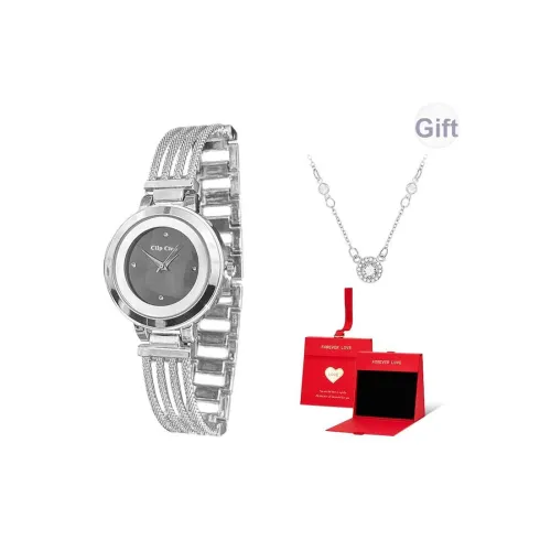 Clip Clop Кварцевый механизм сплав ремешок женские часы белый циферблат