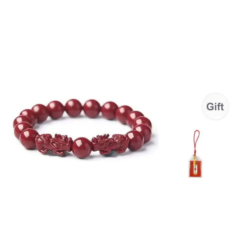 LUXLINE Reconstructed Cinnabar Bracelets Unisex-6