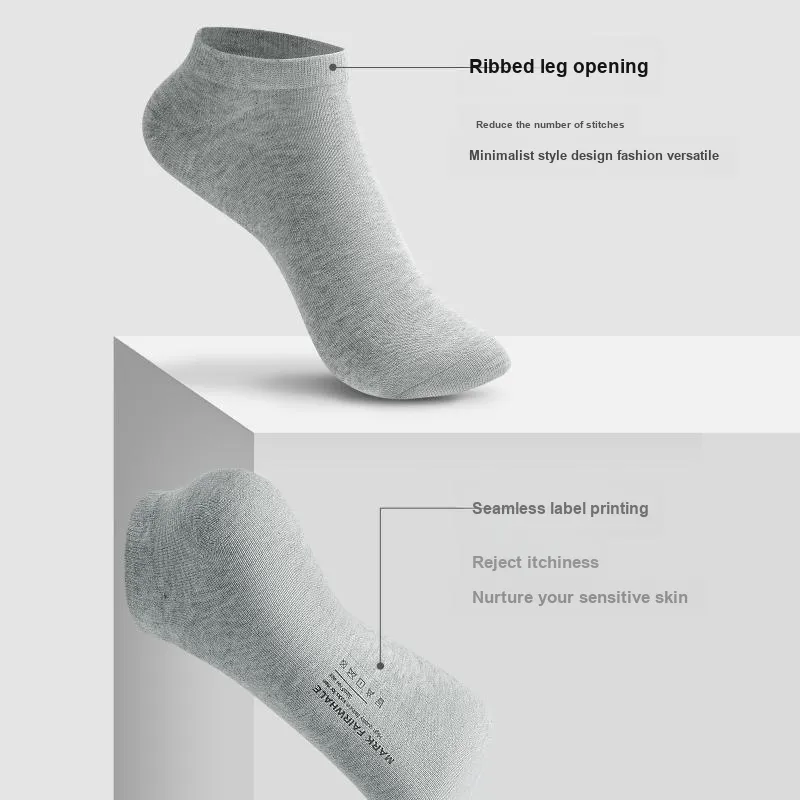 FAIRWHALE Ankle Socks Men's Box 4-Pack-3