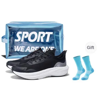 Kappa Anti-Slip And Wear-Resistant Rebound Lightweight Low-Top Casual Running Shoes Unisex Black