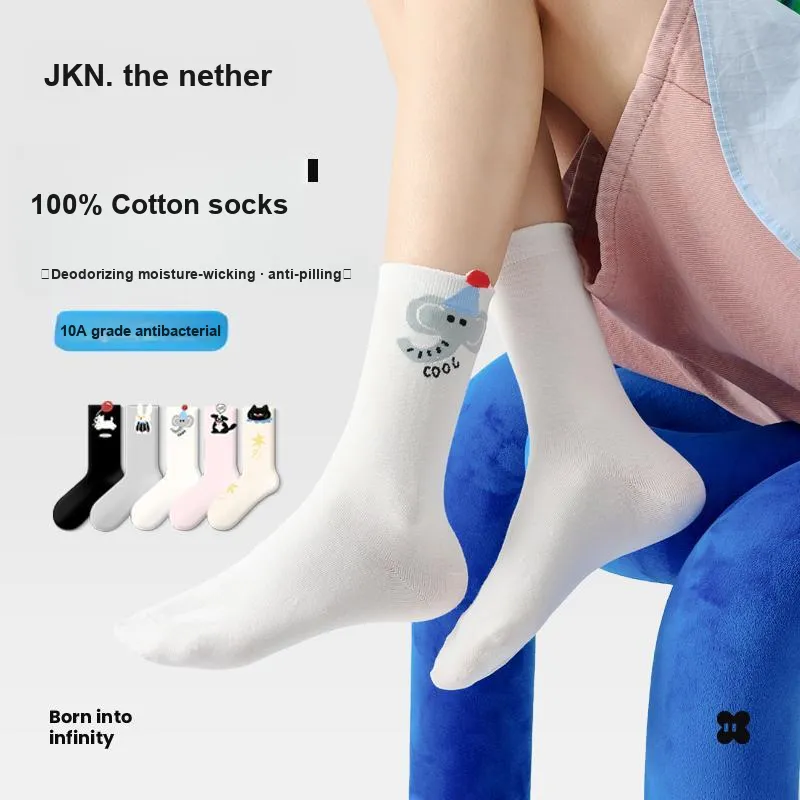 JKN Mid Calf Socks Women's 5 Pack-4