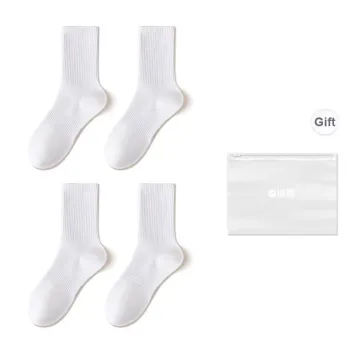 Temooues Mid Calf Socks Unisex Shopping Bag 2 Pack