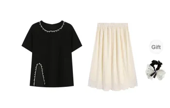 PAVEA Two Piece Skirt Sets Women's