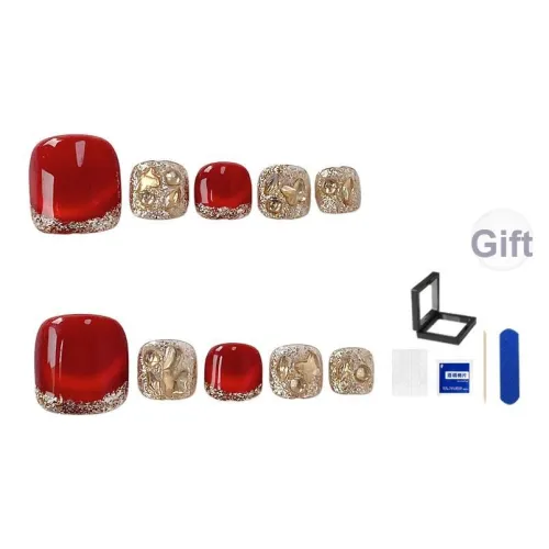 XNTX Премиум Feel False Nail Короткий Квадратный Румяна Красный Оттенки Стиль Инстаграм