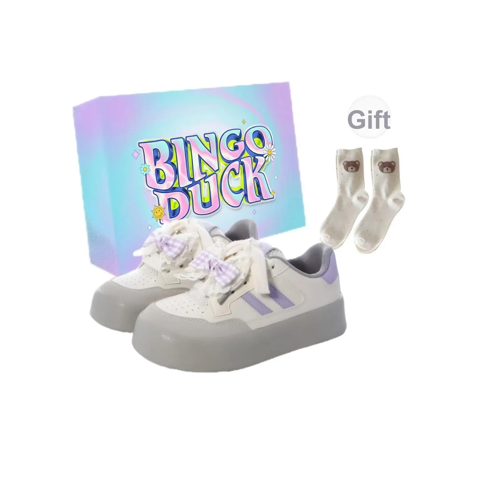 BINGO DUCK Скейтборд Кроссовки с противоскользящим низким верхом для женщин