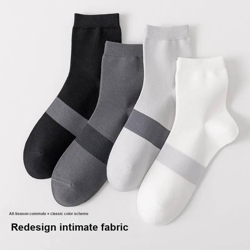 FAIRWHALE Mid Calf Socks Men's 4 Pack-1