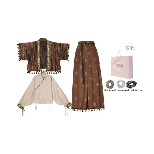 Snbl Внешняя рубашка + Внутренняя одежда + Брюки Женские Повседневные костюмы