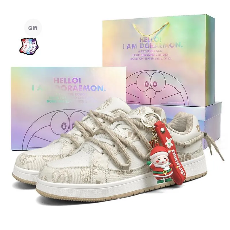 DoraemonA Box Limited Edition Puffy Shoes Low-Top Skateboard Shoes Unisex-408