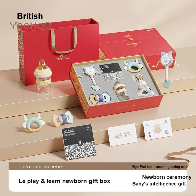 YeeHoO Newborn Mooncake Подарочный набор с успокаивающими игрушками в коробке