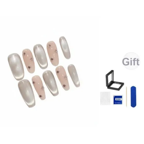 XNTX Розовый Янтарный Ткани вязаные Свет Handcrafted False Nail Овал Прохладный Color Series Jump Цвет Стиль Instagram