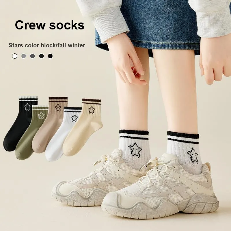 ALPLUME Mid Calf Socks Unisex 5 Pack-17