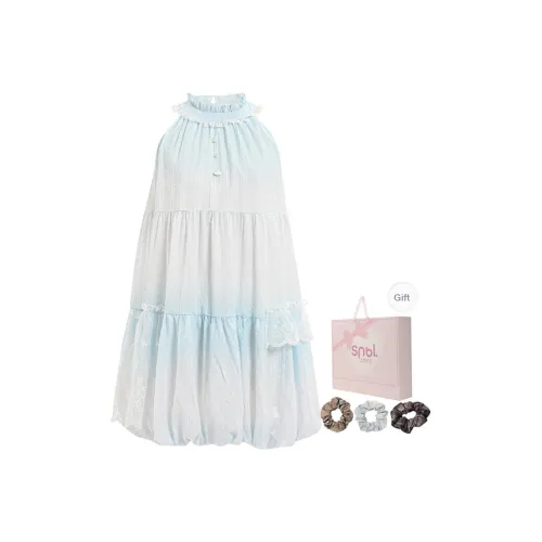 Snbl Синий Женские Платья без рукавов