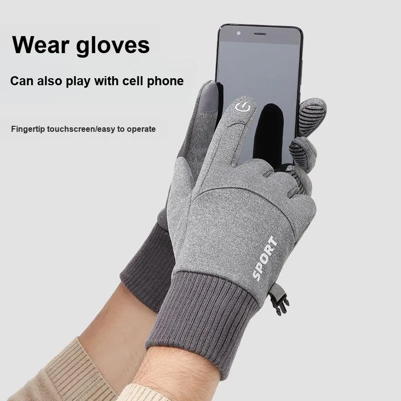 NANJIREN Thin Fleece Warm Gloves Men's-6