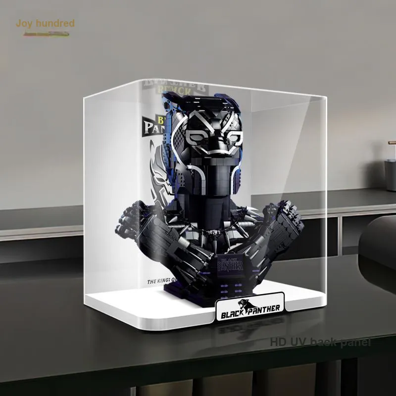 LIGHT YOUR BRICKS LeiYiBai Compatibility Building Block Marvel 76215 Black Panther Storage Box Model Accessories-3