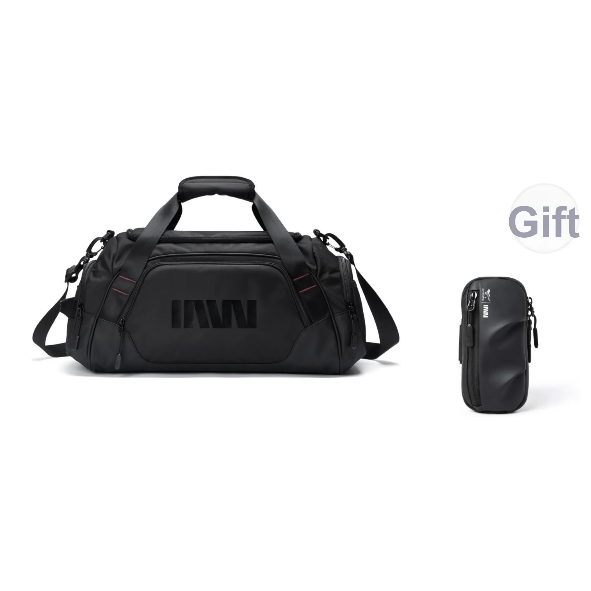 SEPTWOLVES Дорожная сумка Сумка для путешествий Ткань Спортивный зал Сумка QPL Унисекс Черный