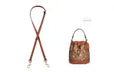 Red 1.1cm Wide Litch Pattern Gold Buckle 90-120cm [Suitable for 23-Year Snowflake Bucket Bags]