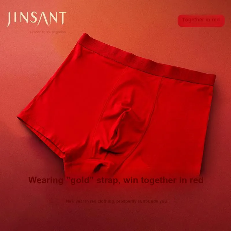 JINSANT Underpants Men's Box 1 Pack Red-1