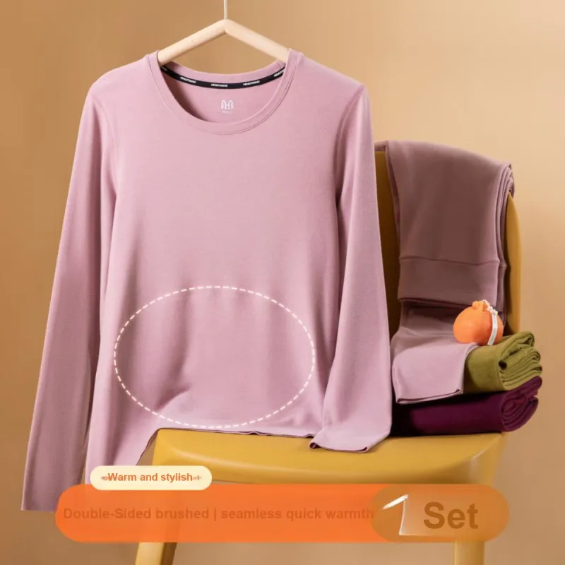 H YXIANG Thermal Set Women's Skin Pink-1