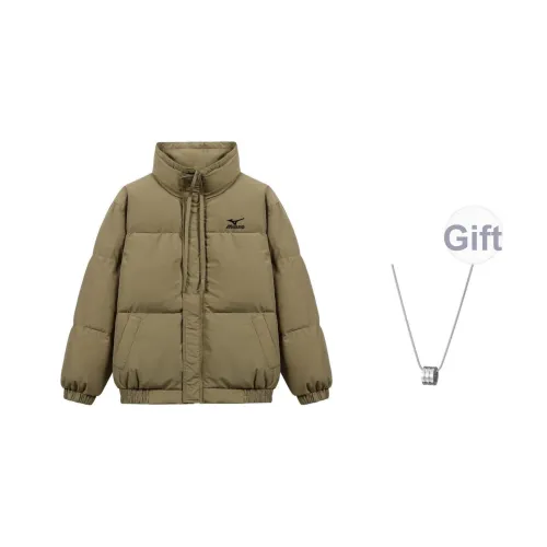 Mizuno Пуховая куртка Унисекс Хаки В комплекте с ожерельем