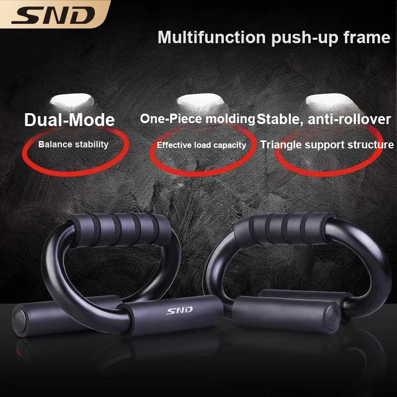 SND Push Up Frames S Shaped Thickened Steel Pipe+Thickened EVA Foam Home Dormitory Exercise Fitness Unisex-4