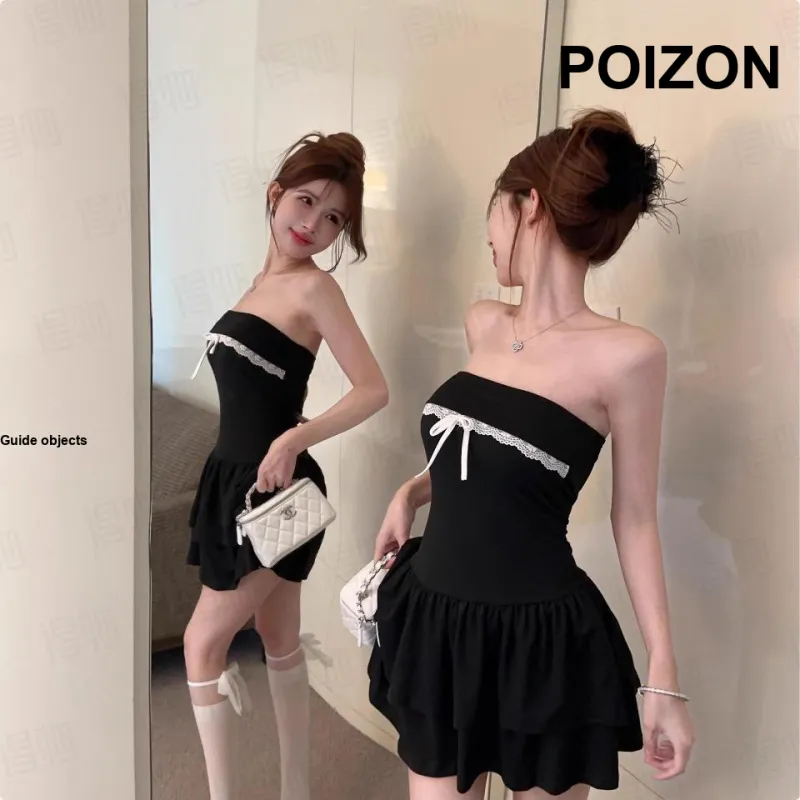 DOKZB Sleeveless Dresses Women's Black-3