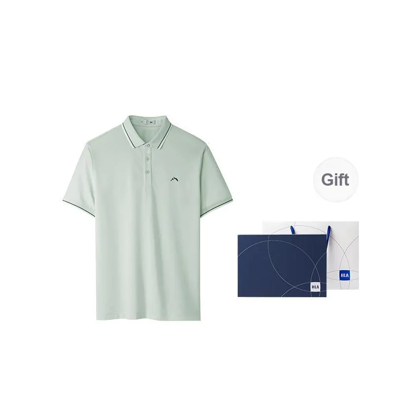 HLA The Mountain Is Not In The High Series Short Sleeved Polo Shirt Men's-38