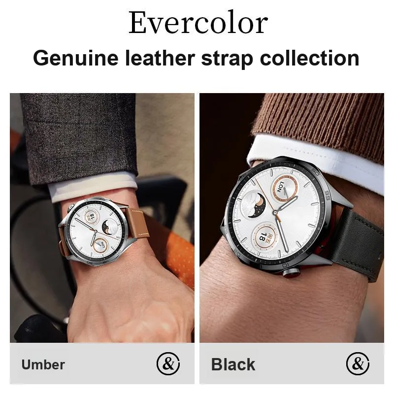 W&P Huawei Compatibility Watch Band 22MM Genuine Leather Material-1