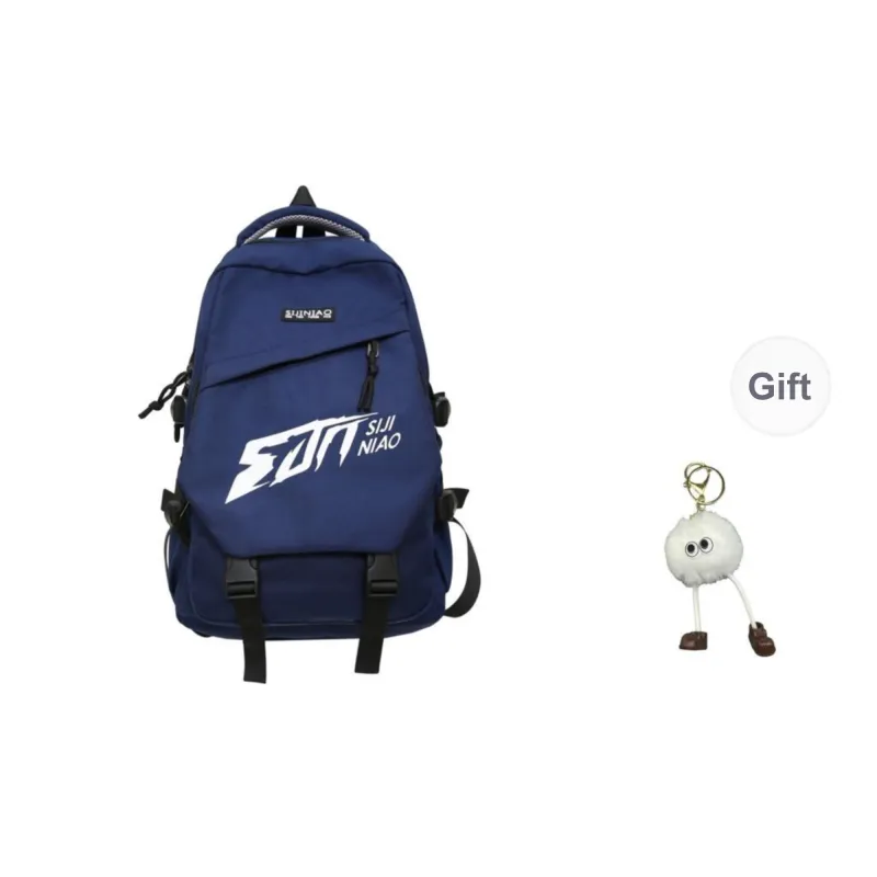 URBAN FOREST Nylon Backpack Unisex Red/Gray/Blue/Black/White-7