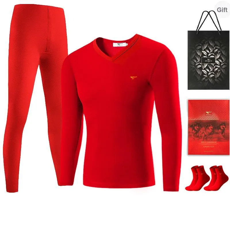 SEPTWOLVES Thermal Set Men's Gift Box Set+Shopping Bag-0
