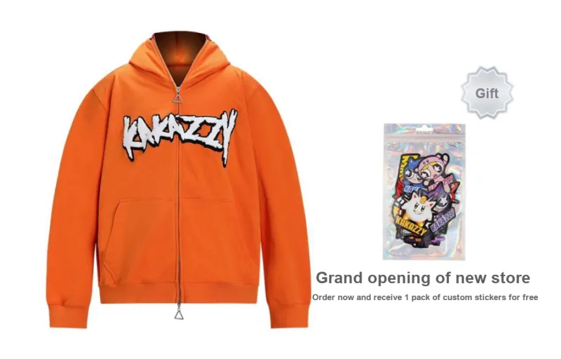 KAKAZZY Sweatshirts Unisex Orange-3