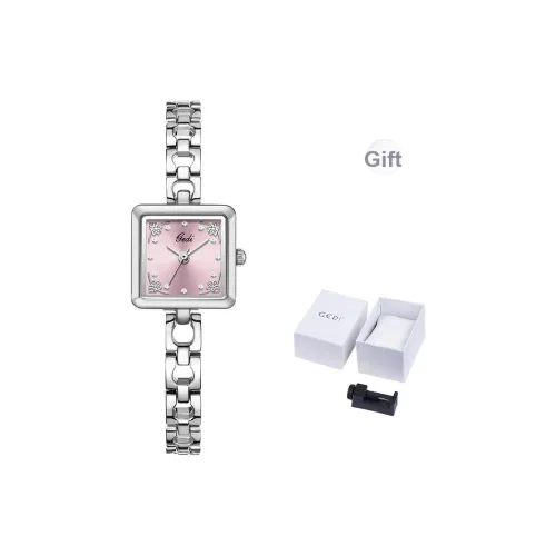 GEDI Кварцевый механизм сплав ремешок женские часы белый циферблат