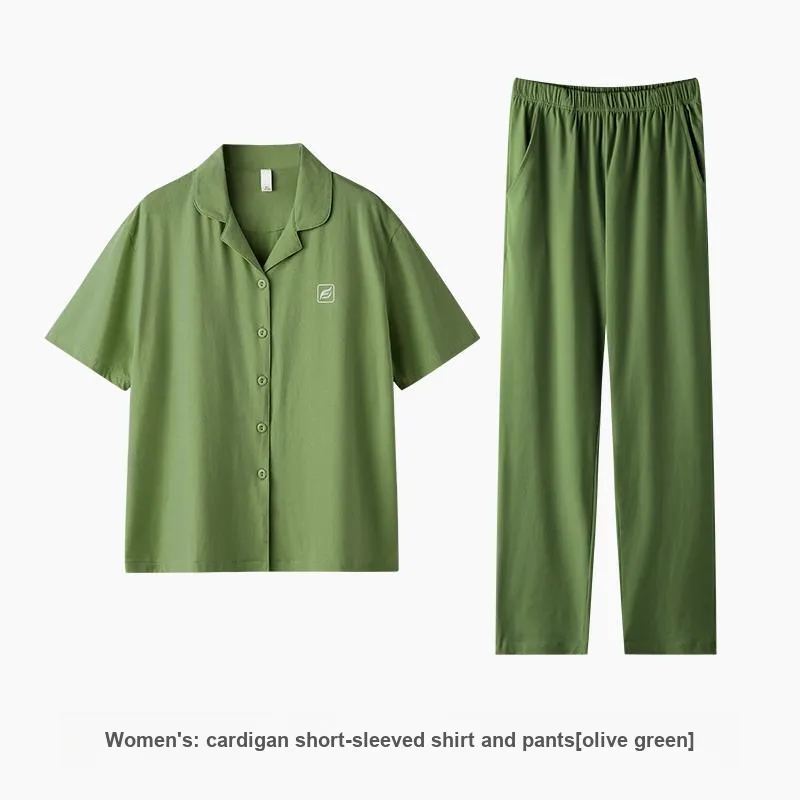 ZAO FU NIAO Pajama Set Women's Olive Green-1