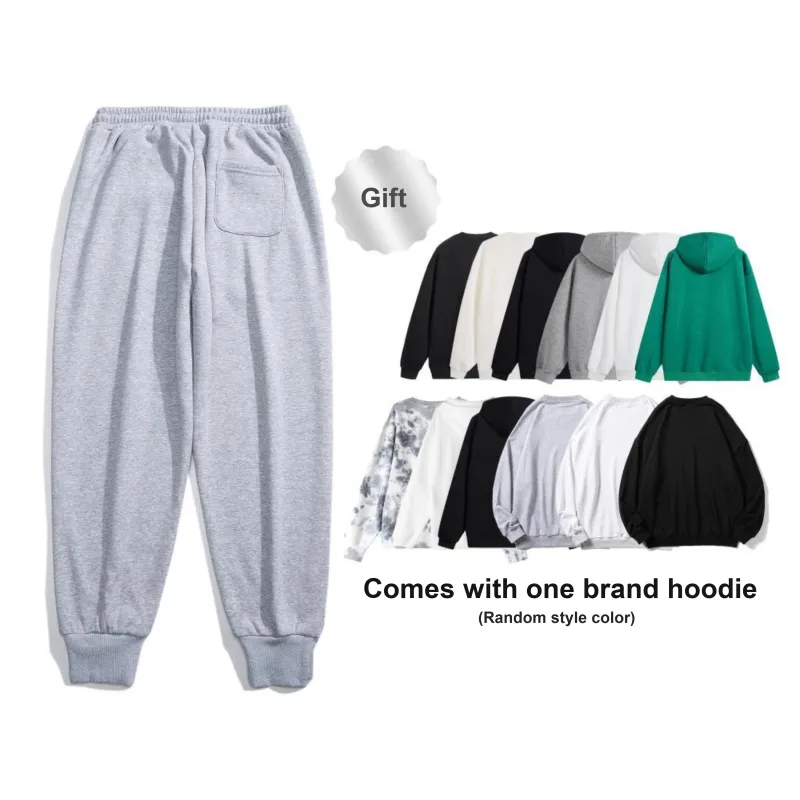 SUPERMOON Autumn And Winter Season Knitted Sports Pants Unisex Black-31