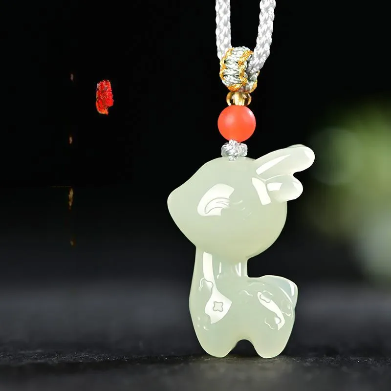 KUNYUYAO Hetian Jade Pendants White Jade Unisex-4